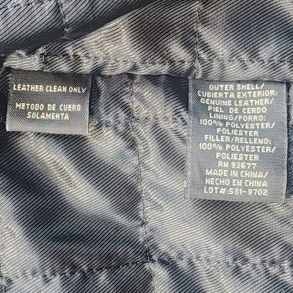 St. John's Bay Heavy Black Leather Jacket for Men Size Large - Picture 7 of 13